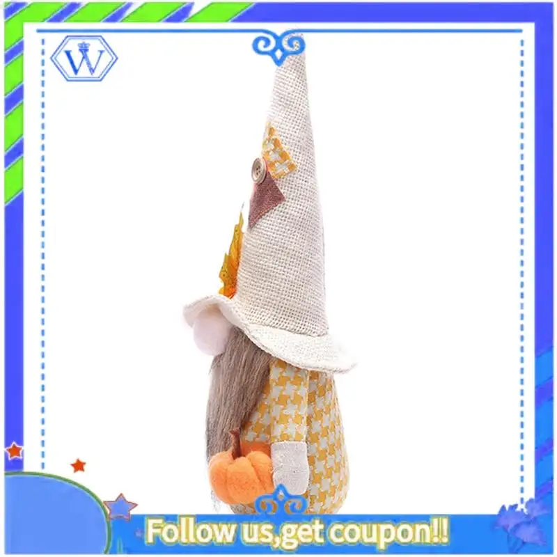 

Простые в использовании 2 шт. осенние гномы, плюшевые гномы с подсолнухом, шляпа с кленовым листом, ручная работа, домашний подарок на День Благодарения, простой в использовании