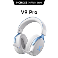 MCHOSE S9 Pro Gaming Headset Tri-Mode Wireless E-sport Headphone Aluminium Alloy AI Noise Reduction Mic Skin like earmuffs