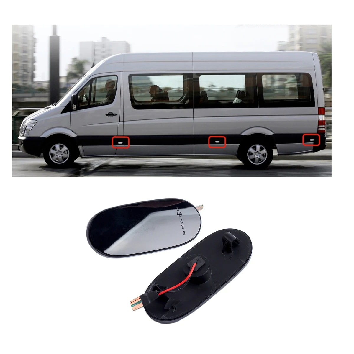 6x Led Dynamische Zijmarkering Richtingaanwijzers Indicatielampje Voor Mercedes-Benz Sprinter W906 2006-2018 Crafter 2006-2016