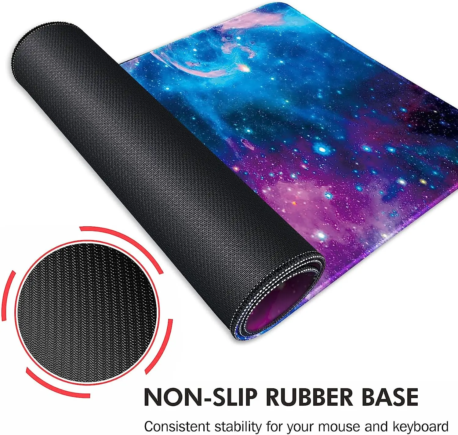 Mouse Pad 31.5''×12''inch XXL Gaming Mouse Pad with Non-Slip Rubber Base Stitched Edge Waterproof Mousepad for Office Keyboard