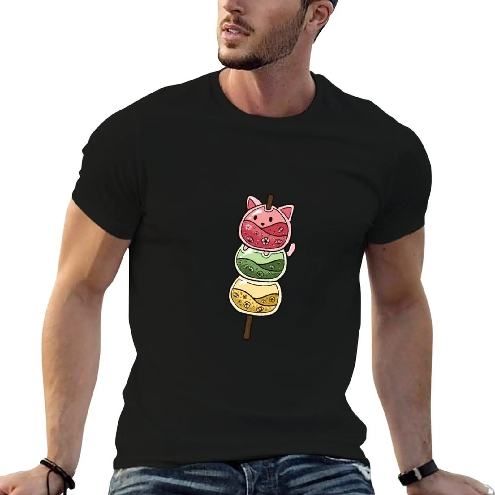 Sakura Glass Dango T-Shirt croswit shirt man oversize t-shirts man Men's t-shirts