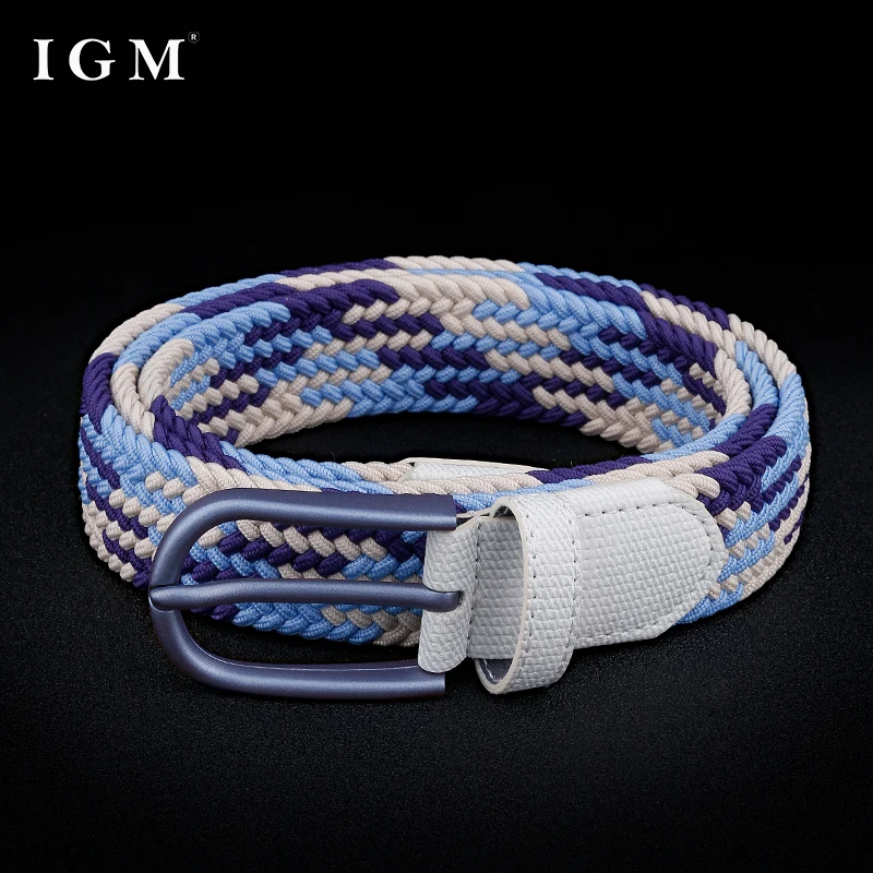 Punch Free En Veelzijdige Jeans Inzet Riem Dames Canvas Riem Dames Geweven Elastische Student Decoratieve Riem