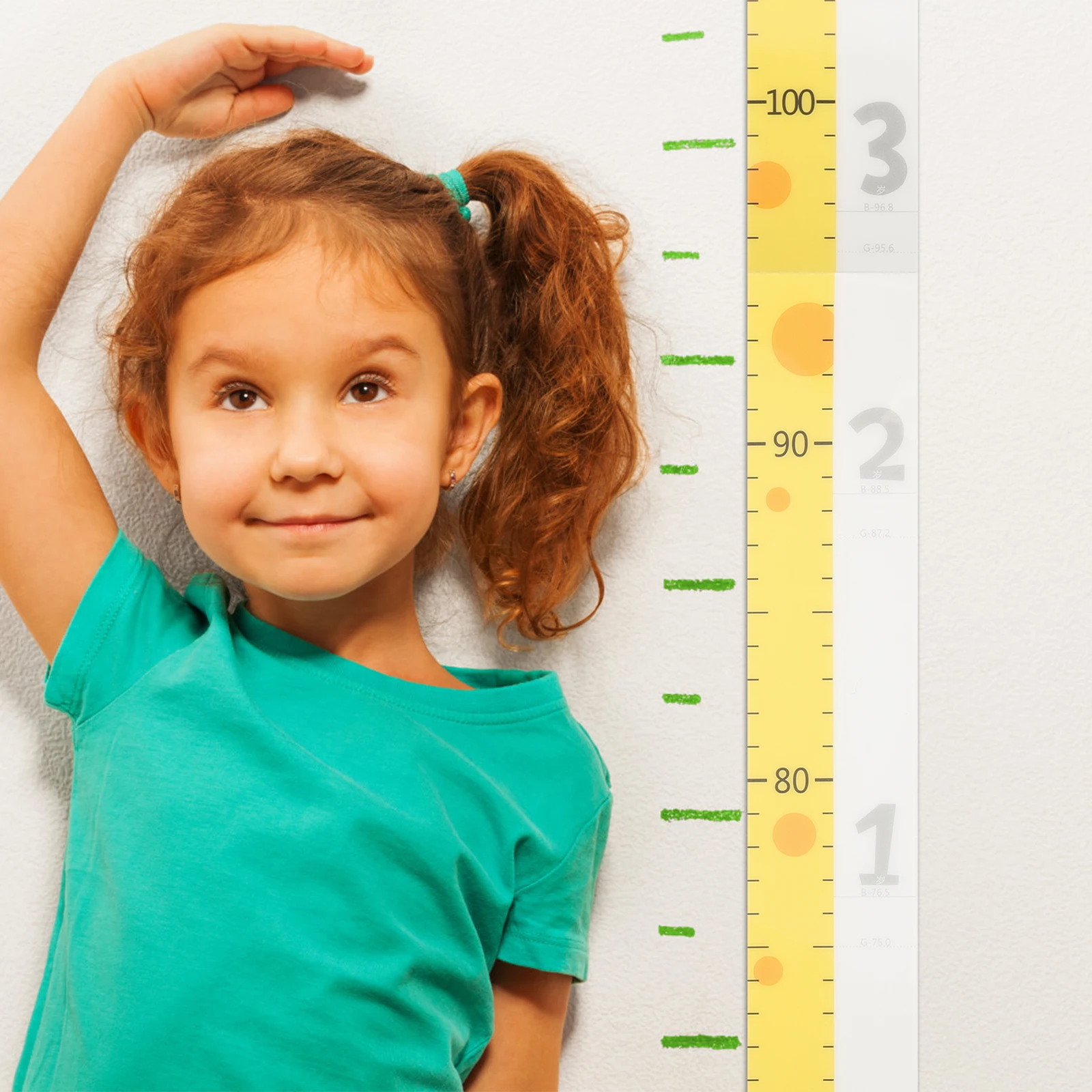 

1Set Cartoon Giraffe Height Sticker Premium Tear Resistant Growth Chart Wall Decal Nursery Bedroom Decorative Measuring