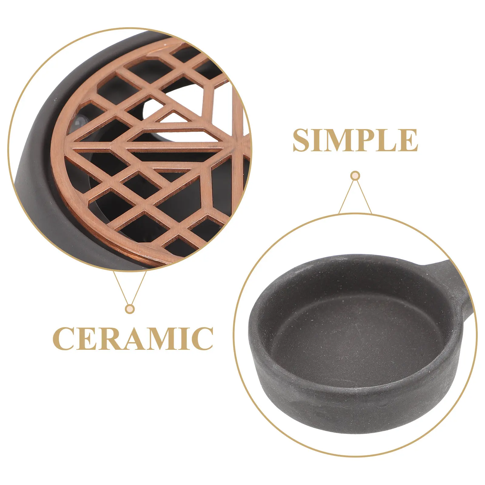 

1Set Premium Ceramic Teapot Warmer Heat Preservation Stove Simple Design for Tea Lovers Desktop Decoration Tea Light Holder