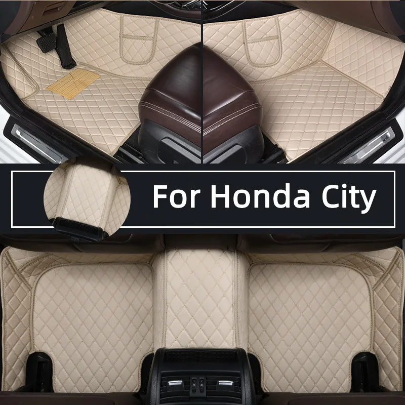 

Car Floor Mats For Honda City 2015 2016 2017 2018 2019 Custom Auto Foot Pads Automobile Carpet Cover interior accessories