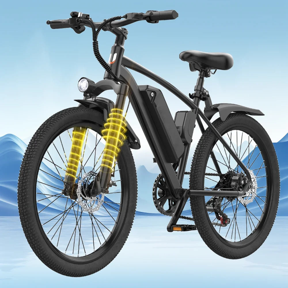 

26" Electric Motorcycles Mountain E Bike for Adults, 625W Peak Motor Ebike 19.5Mph 32Miles 10.4AH Adults Electric Bicycle