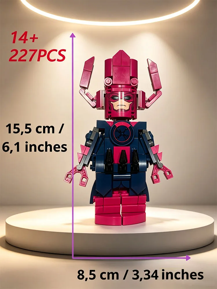 MOC 227-teiliges Fantastisches Viertel-Ebenen-Modell Galactus DIY Bausteine Kreatives Montage-Lernspielzeug Festival- und Partygeschenke – Detail 6