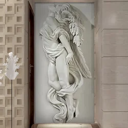 Papel tapiz con foto personalizada, murales 3D estereoscópicos en relieve, Ángel de belleza, sala de estar, Fondo de entrada, arte decorativo, pintura de pared