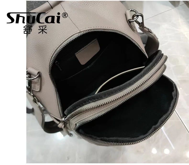 Leather backpack women\'s first layer cowhide fashion casual leather bag embossed large capacity travel bag factory wholesale