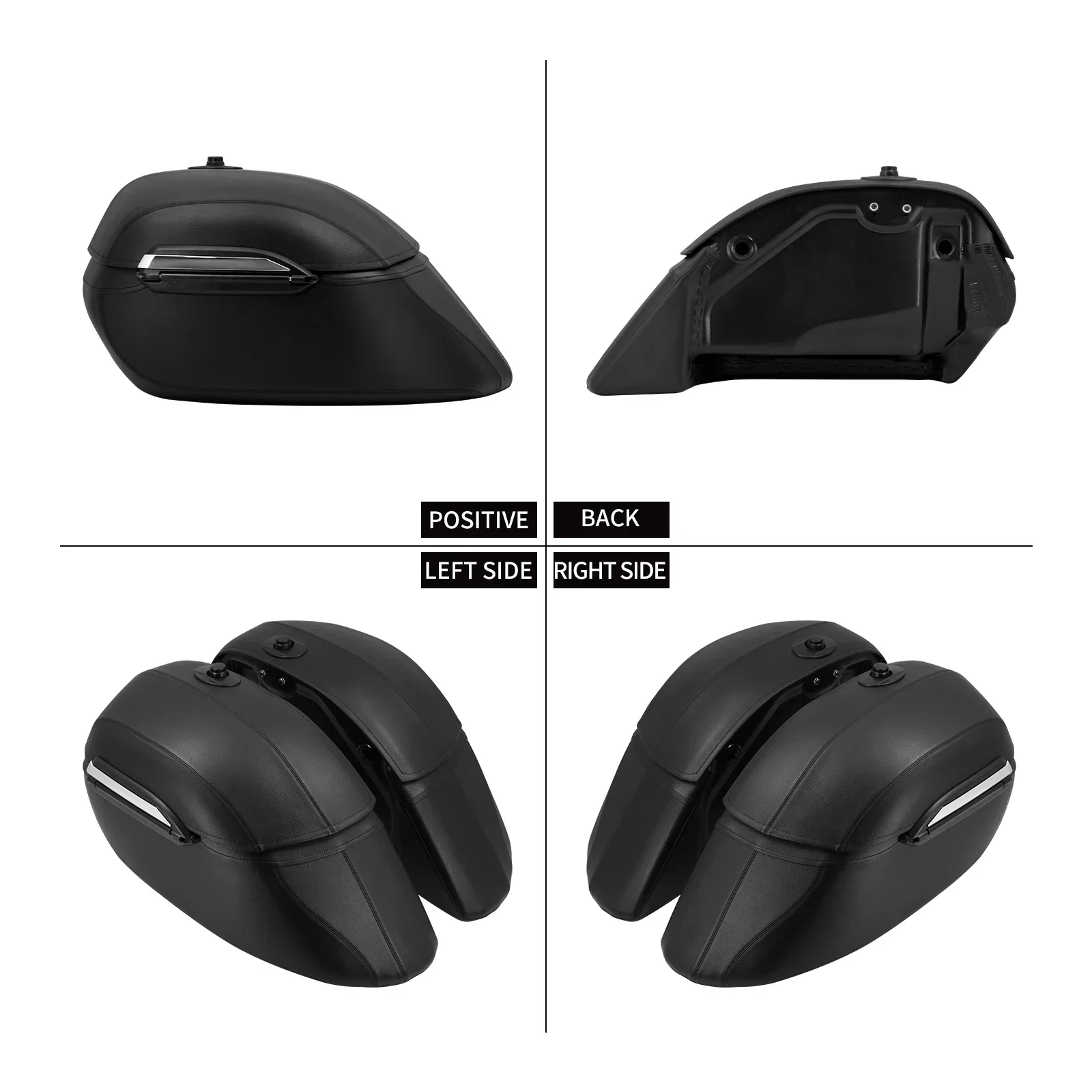 Bolsas duras para motocicleta, alforjas, maletero, equipaje y Kit de soporte de montaje resistente para Harley Touring Softail XL, Suzuki y BMW