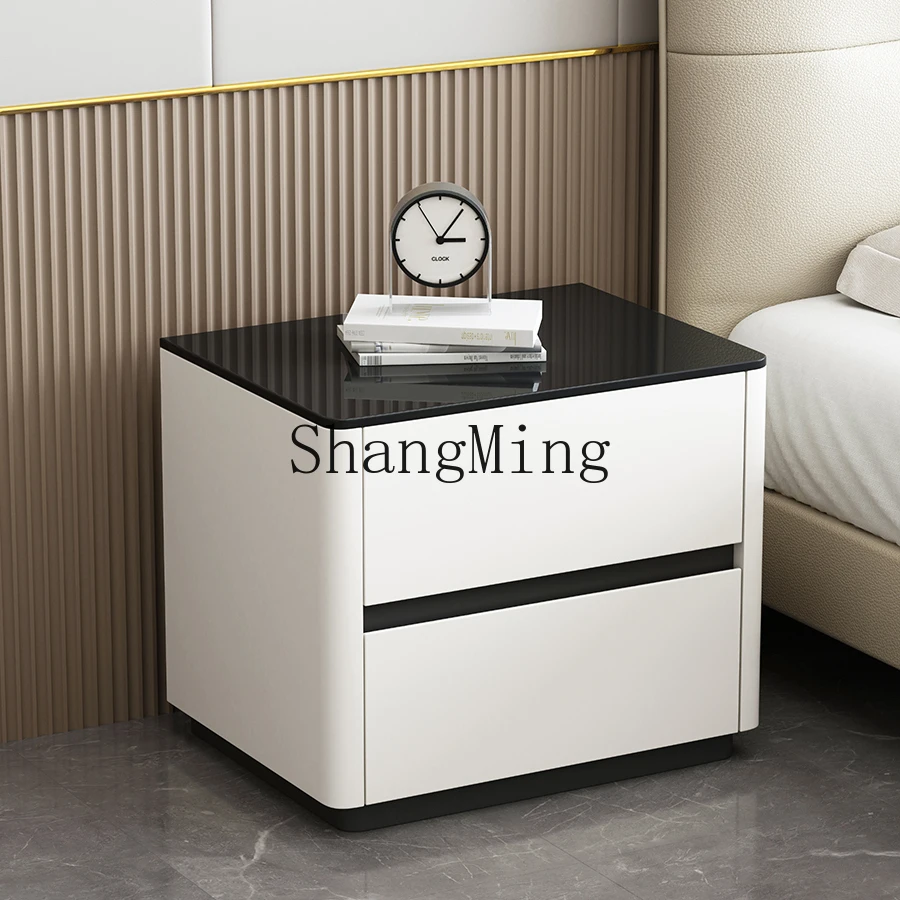 

CL Solid Wood Light Luxury Bedside Cabinet Simple High-End Storage Cabinet New Modern Lacquer Storage Bedside Cabinet