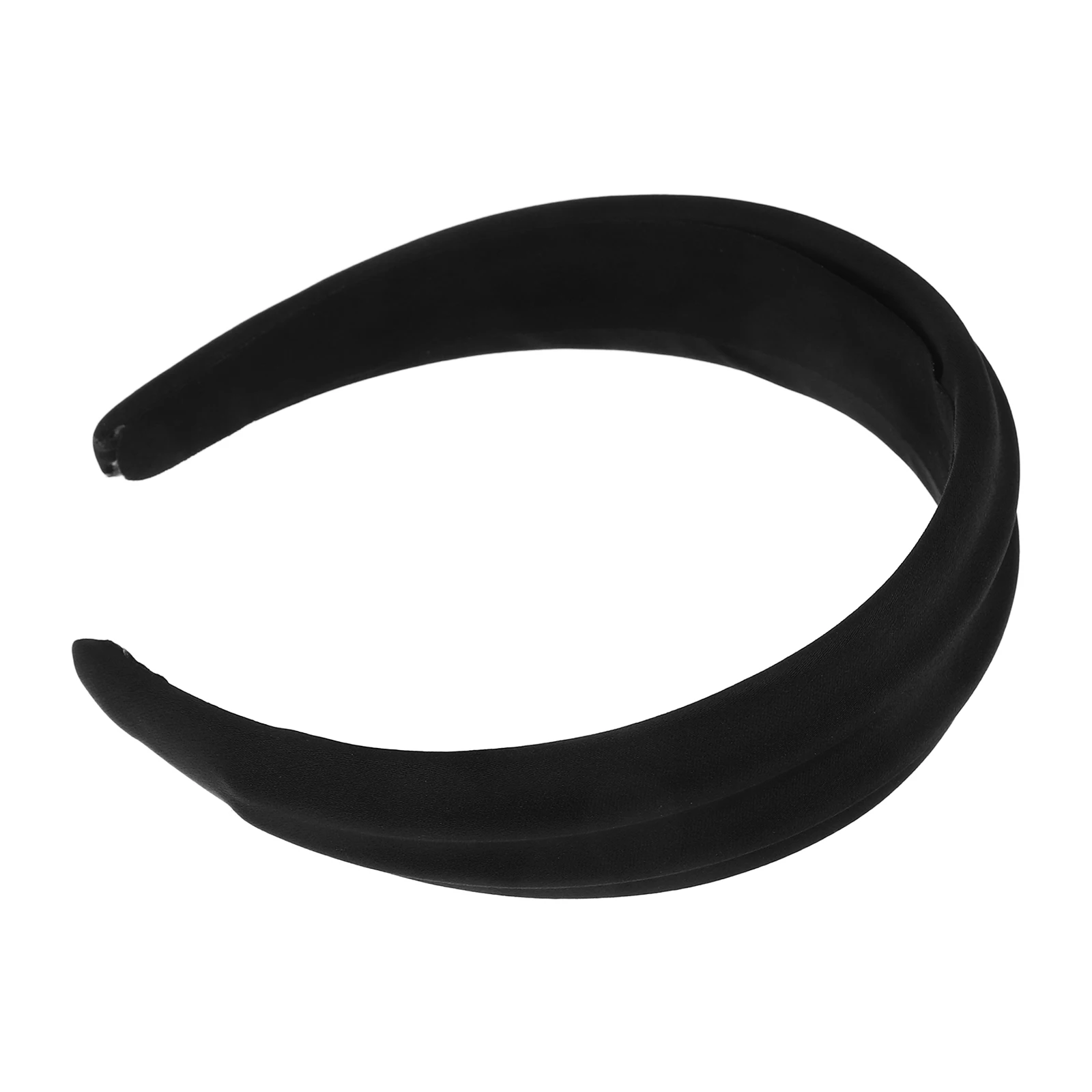

Satin Headbands Comfortable Elegant Women Small Fresh Elastic Black Hair Face Washing Bride Accessories Wide Band Design