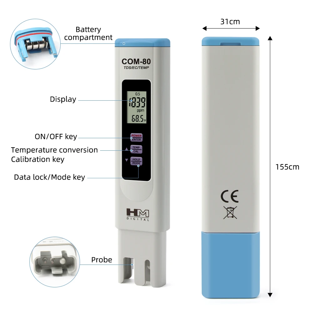 3 in 1 TDS Temp EC Testers Water Quality