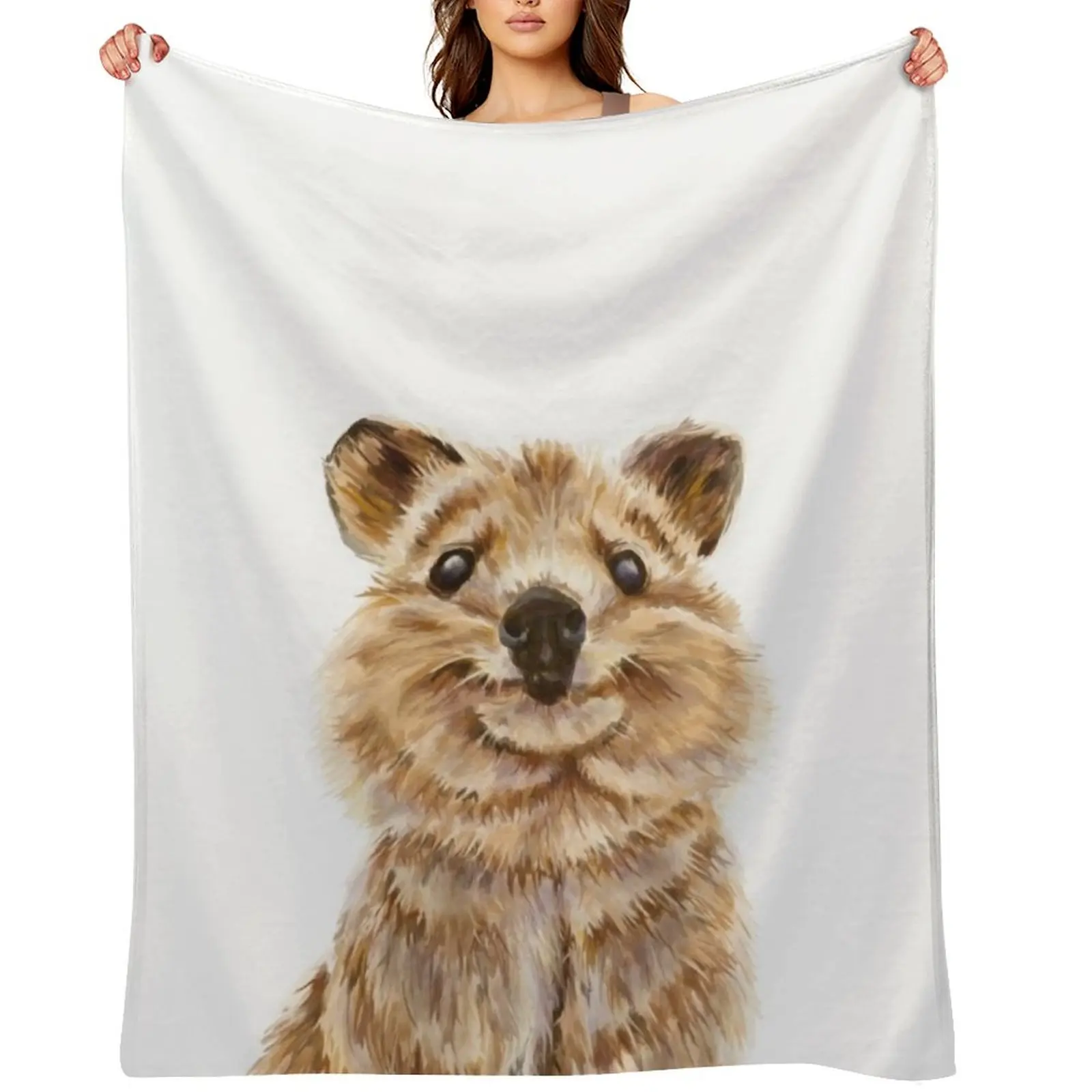 Quokka, the happiest wildlife on Earth Throw Blanket anime Soft Big Weighted Plush Vintage Blankets