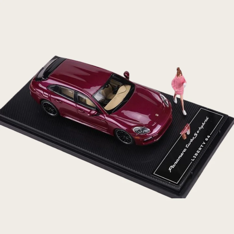 Liberty diecast 1/64 escala porsche liga modelo carros porsche pamela turbo s roxo jogar veículos brinquedos para meninos presente caixa original