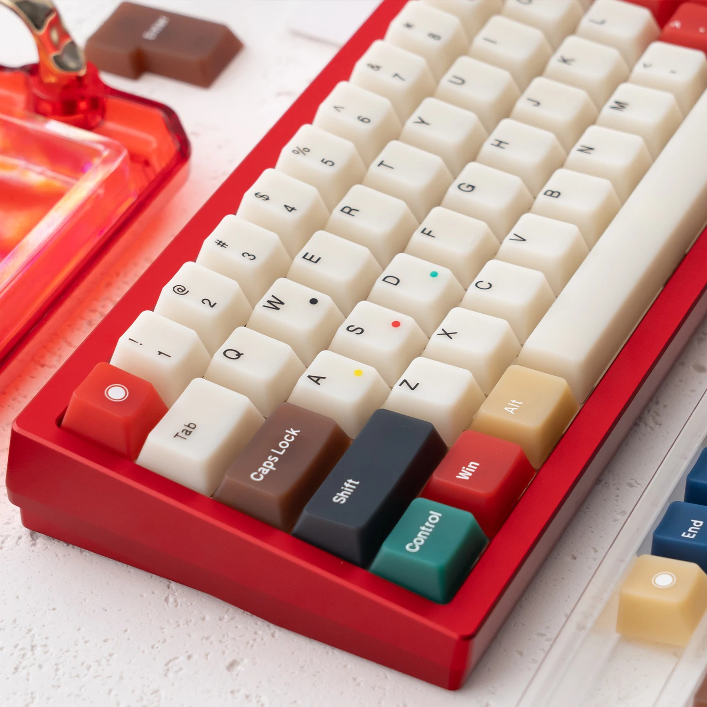 

Soft Jade Keycap Set of Keys Cute Jelly Keycaps Chreey Profile PBT Key Cap for MX Switch 60 64 68 75 87 Mechanical Keyboard