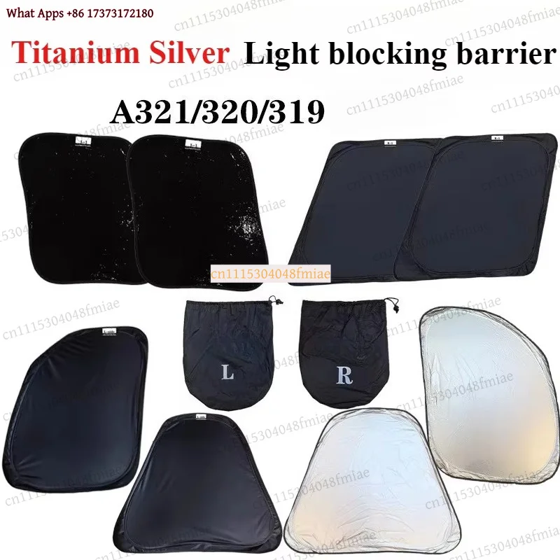 Airbus A320 A321 Titanium Silver Shading Sun Blocking UV Protection Heat Insulation Window Cover