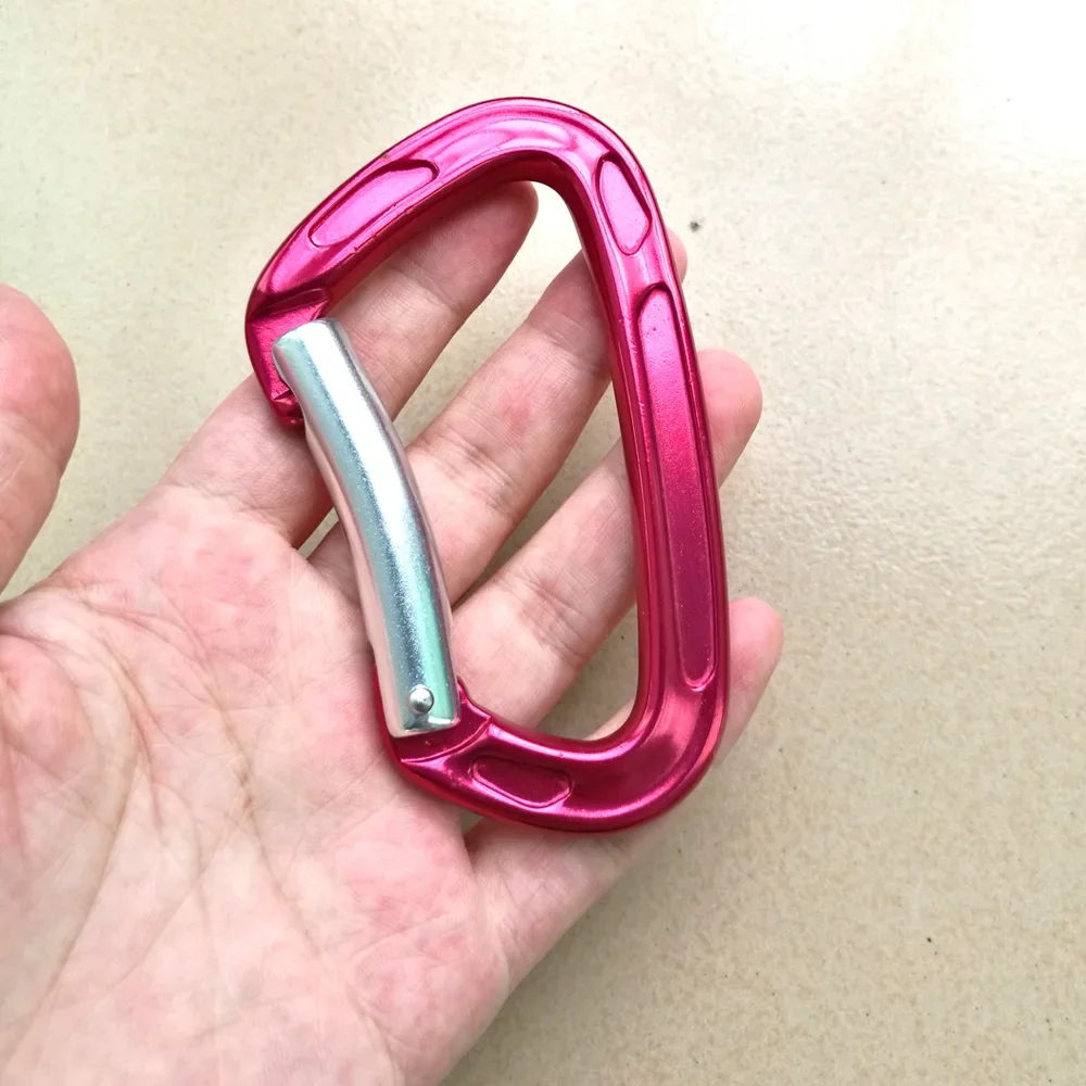 Puerta doblada 24KN, alpinismo al aire libre, escalada, mosquetón, rappel, rescate, espeleología, bloqueo de aluminio