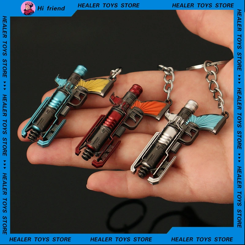 Apex Legends Keychains Wingman Weapon The Death Ray The Sunburst Game Peripheral Mini 5cm Metal Remoto Weapon Model  Gift Toy