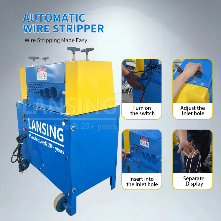 Professional Wire Stripping Machine For Processing Copper Wire F60-2 Cable Stripper Tool Electrical Cable Stripper