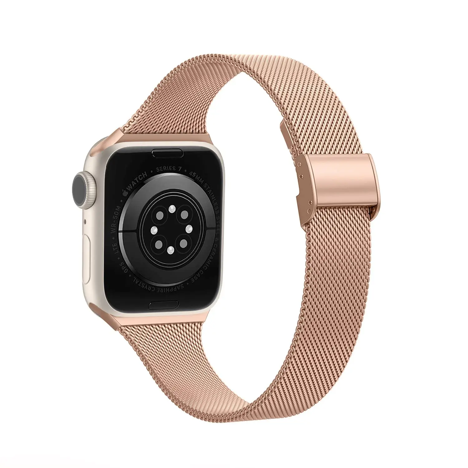 Cinturino sottile sottile per cinturino Apple Watch 49mm 45mm 41mm 44mm 40mm Bracciale in acciaio inossidabile per IWatch Ultra 2 Serie 9 8 7 6 SE 5 4