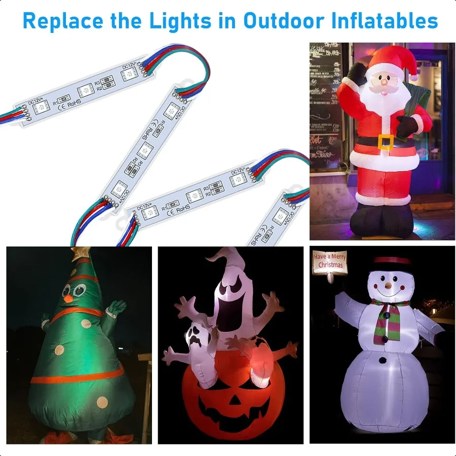 أضواء LED لواجهة المتجر لـ Busin ضوء ديكور مقاوم للماء للإعلان علامات الرسالة 4 مجموعة 5050 أضواء شريط نافذة SMD 40f