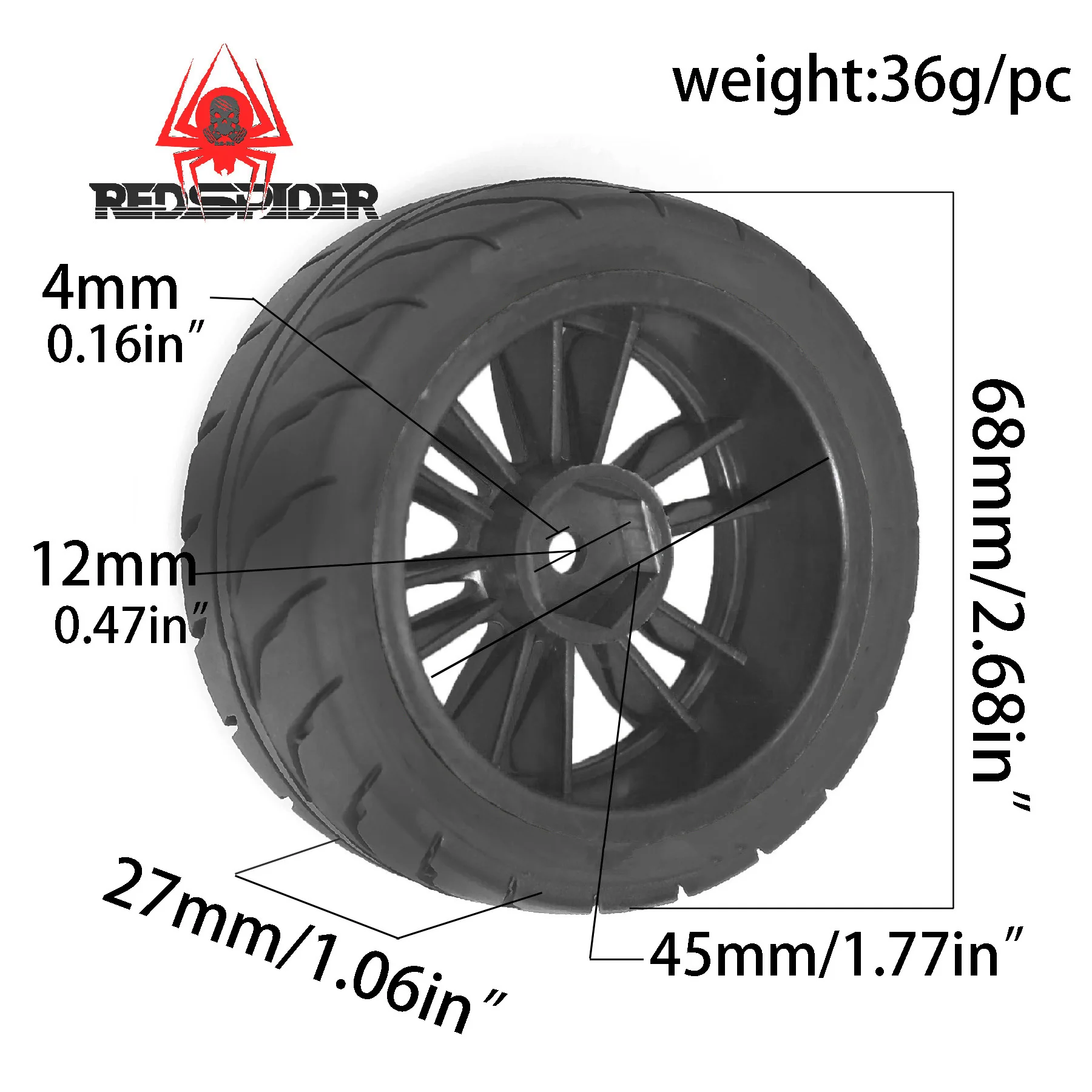 1:10 pneus de deriva rc 12mm hex rc rodas e pneus pneus de borracha 4 peças para 1/10 carro de deriva na estrada traxxas hsp tamiya hpi kyosho d