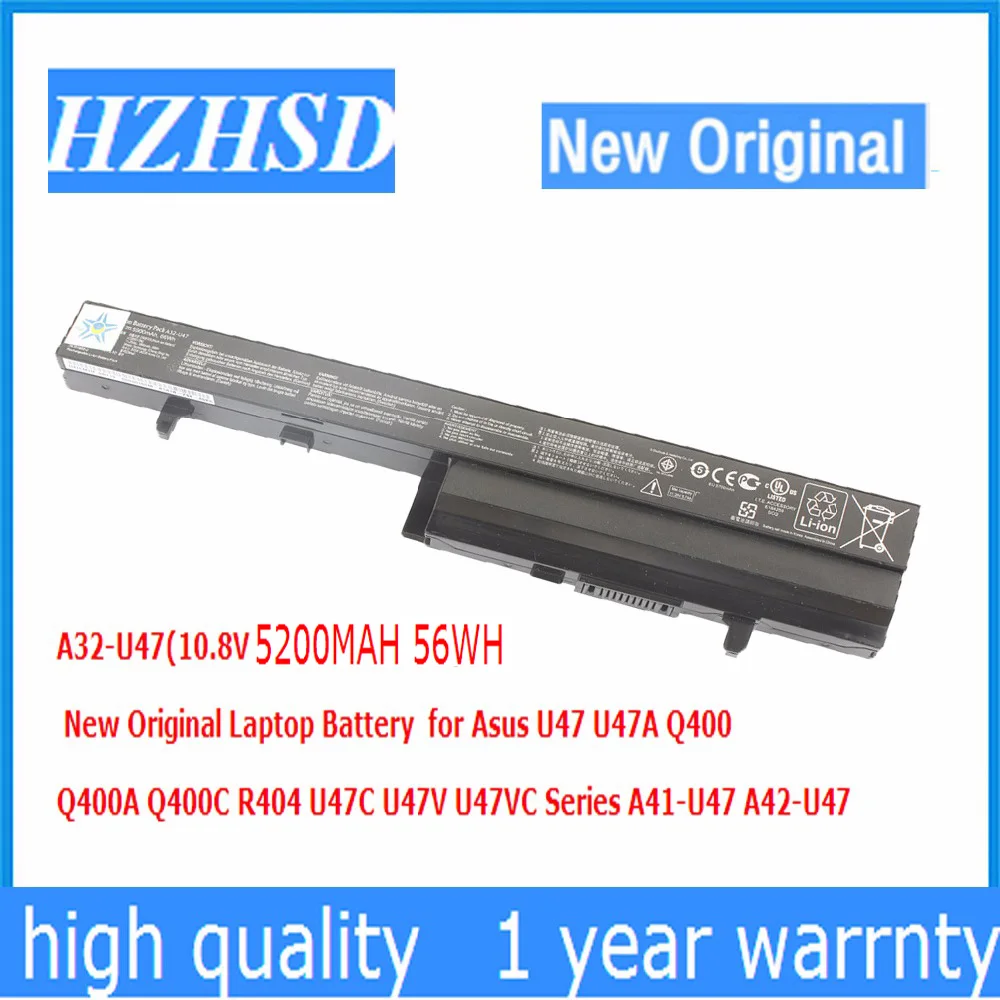 10.8V 5200mAh 56Wh جديد الأصلي A32-U47 بطارية كمبيوتر محمول ل Asus U47 U47A Q400 Q400A Q400C R404 U47C U47V U47VC A41-U47 A42-u47