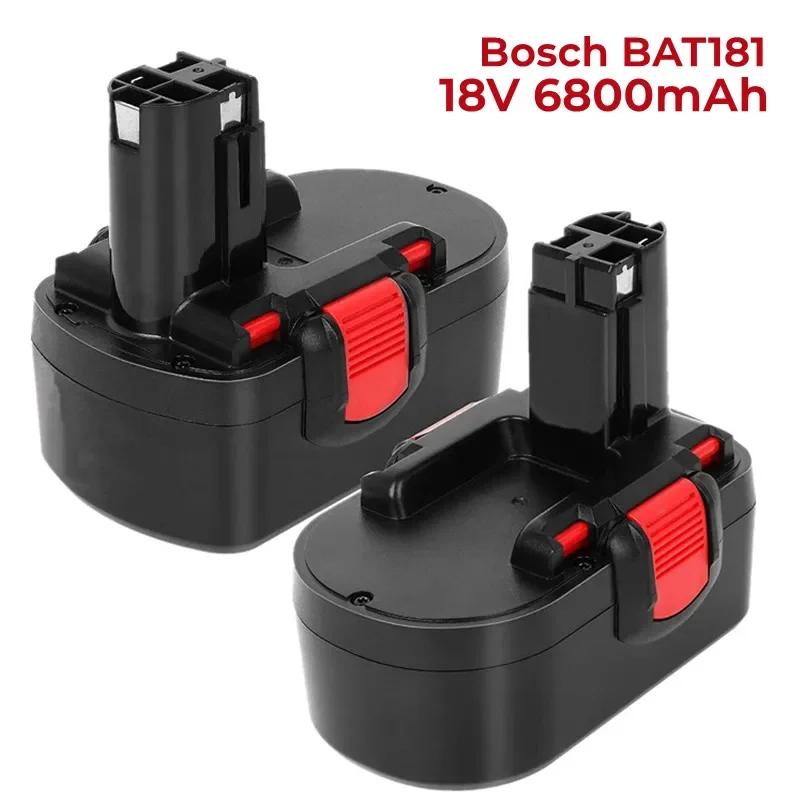 1-2 Pack 18V 6.8Ah Battery Compatible with Bosch BAT181 BAT025 BAT026 BAT160 BAT180 BAT189 PSR 18 VE-2 GSR VE-2 GSB