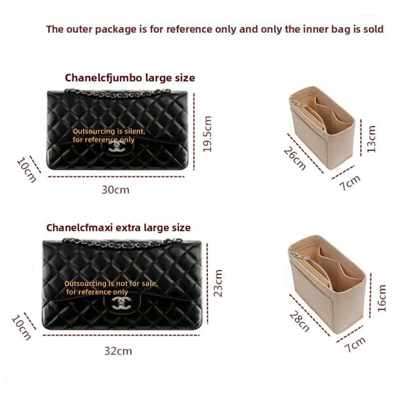Suitable for Chanel chanel 2.55 liner bag small medium cCf liner inner pocket lining support bag medium bag