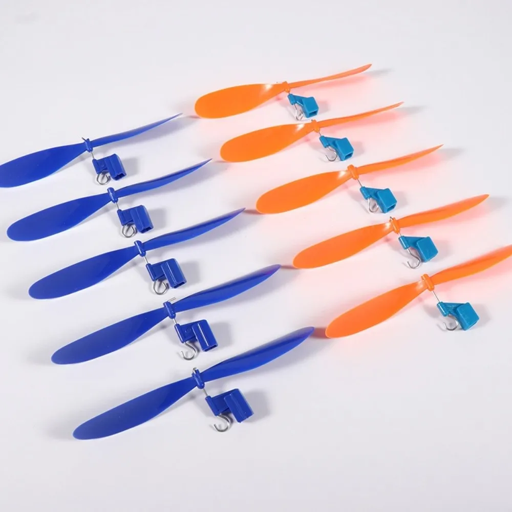 10pcs Essential Parts Rubber Band Powered Propellers Plastic 2 Colors Model Aircraft Rubber Band Propellers Car Propeller
