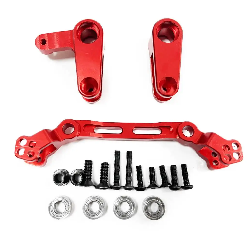 

3x 1/10 Steering Servo Saver Complete Aluminum Alloy High Precision Rc Steering Servo Saver Complete For ARRMA SENTON 3S Red