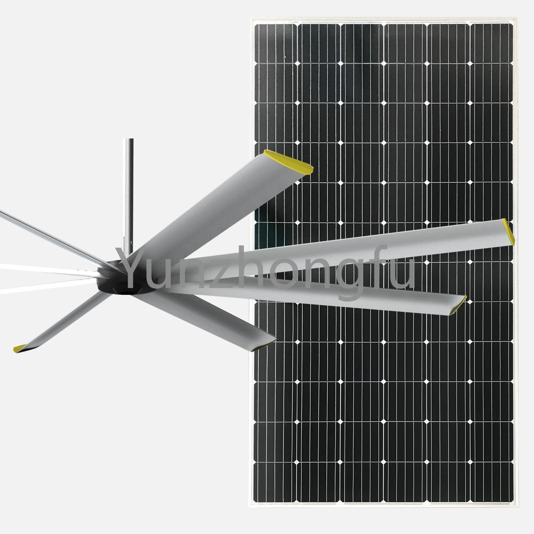 Warehouse Industrial 10ft HVLS Solar Ceiling Fan for Big Space Big Ass Ceiling Fan with Smart Solar Fan Cooling System