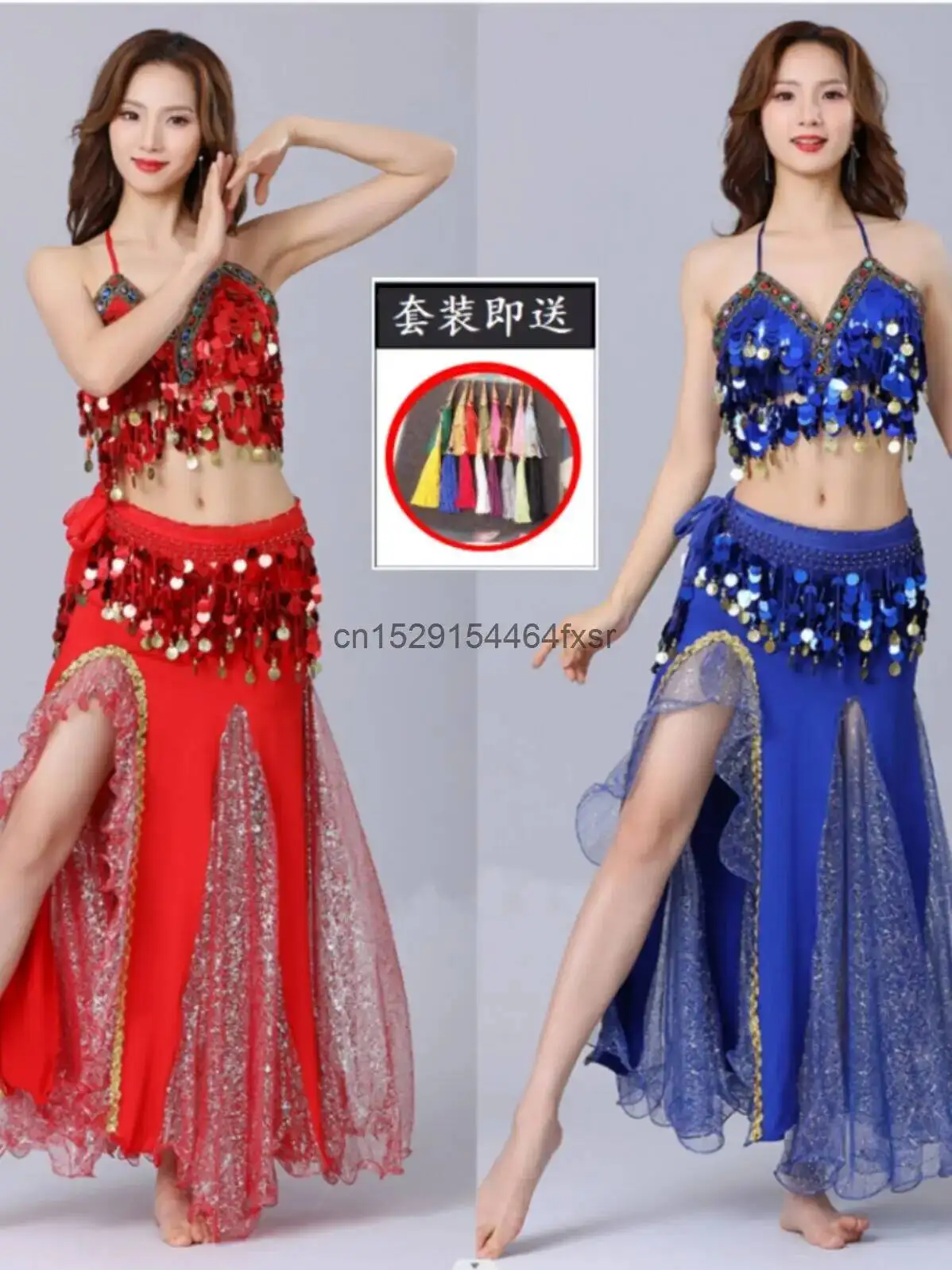 

New Belly 2024 Dance Set Xinjiang Egypt India Dance Dress High End Performance Skirt Women's Training Clothing
