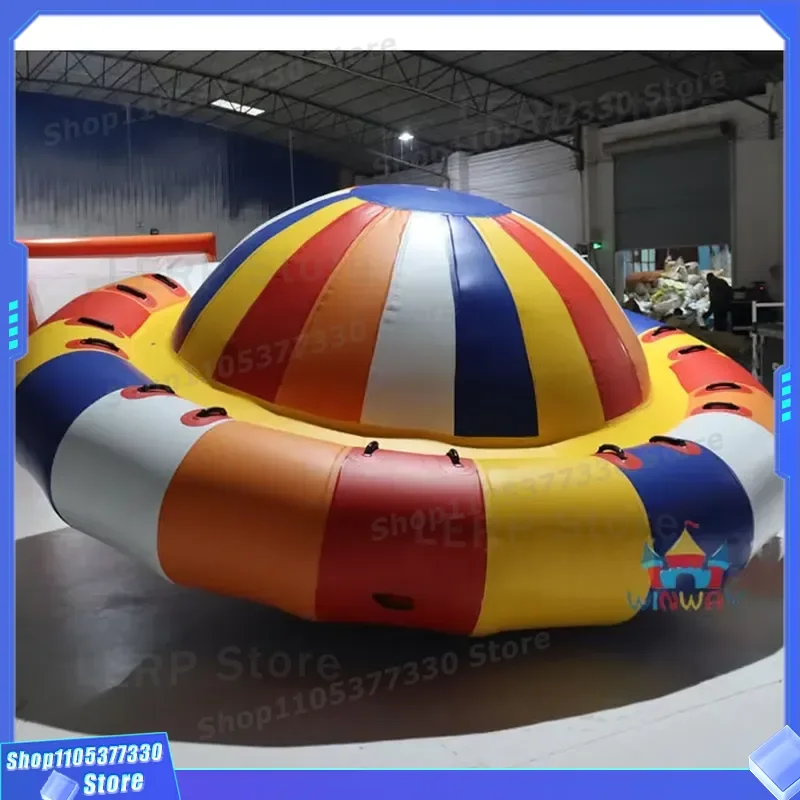 Commercial Use Inflatable Spinning UFO Towable Tube for Water Entertainment Inflatable Water Rotating Disco Boat
