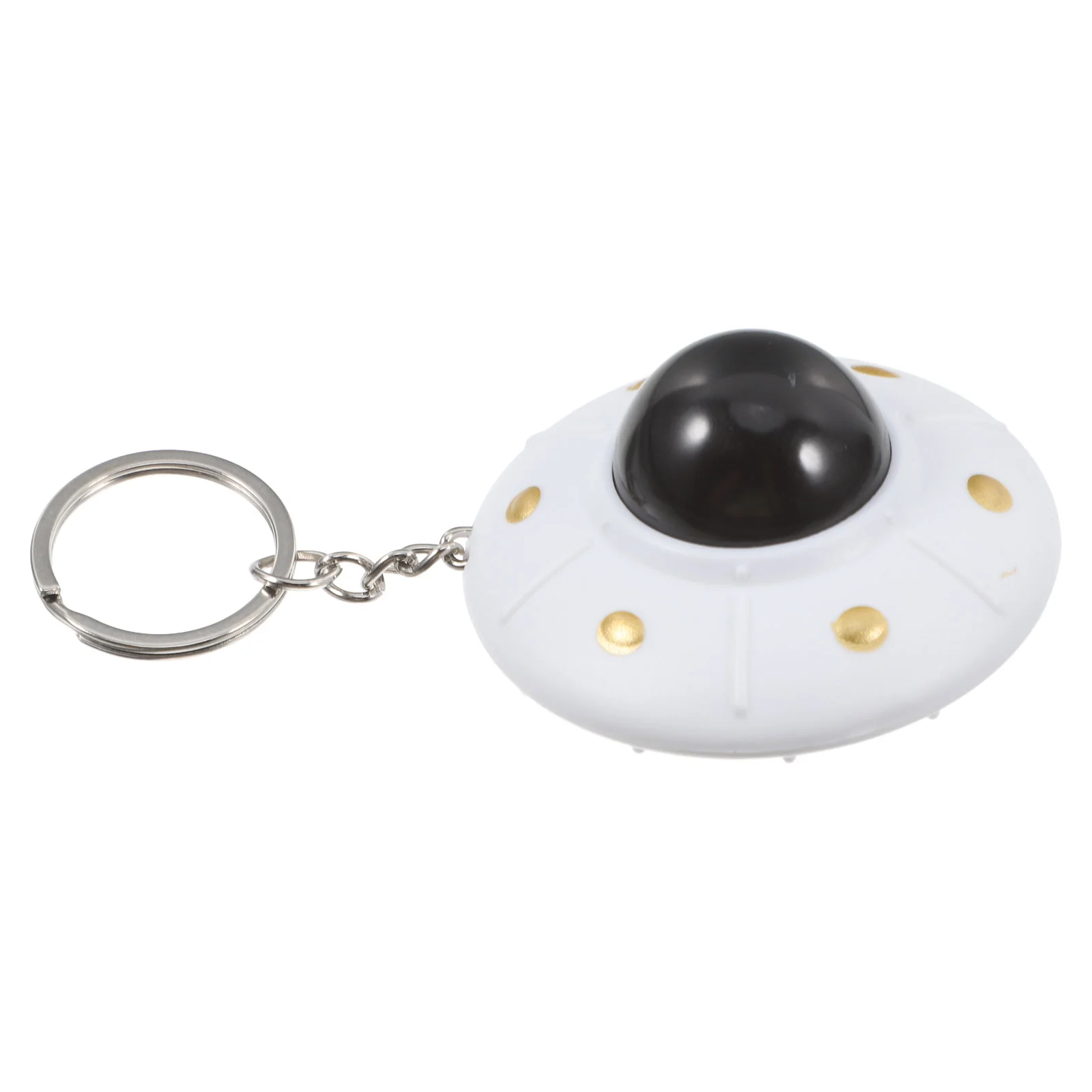 Led Light Flying Saucer Keyring Creative Spaceship Keychain With Sound Flying Saucer Model Pendant Jewelry For Children And