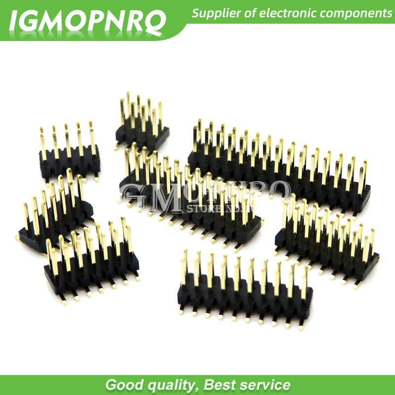 SMT 1.27mm 1.27 Double Row Male Breakaway PCB Board Pin Header Connector Pinheader 2*3/4/5/6/7/8/10/12/15/20/40p 3-50P igmopnrq