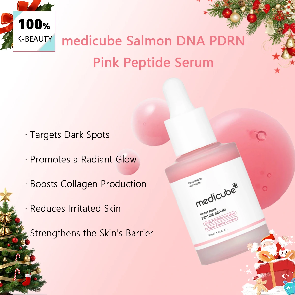 

Medicube Salmon DNA PDRN Pink Peptide Serum, текстура сыворотки, комплексные восстанавливающие ингредиенты, лифтинг и укрепление, K-Beauty, корейский макияж