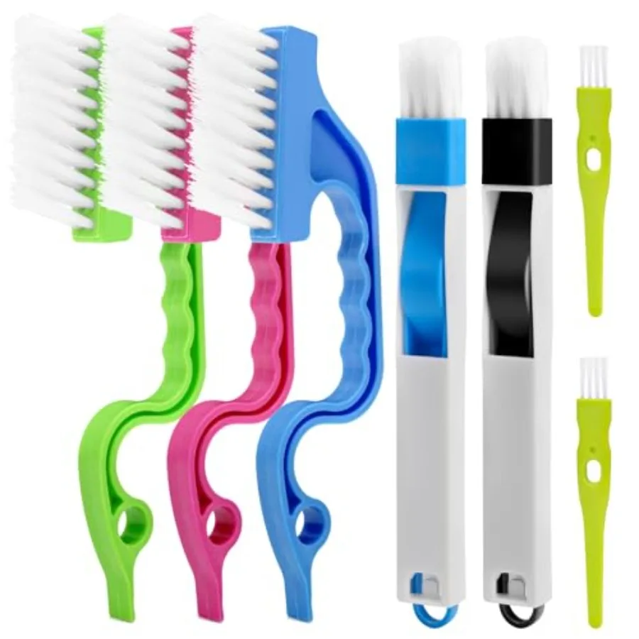 

7Pcs Crevice Cleaning Brush, Multifunctional Window Track Cleaning Tools and Window Groove Cleaning Brush, Home Kitchen Bathroo