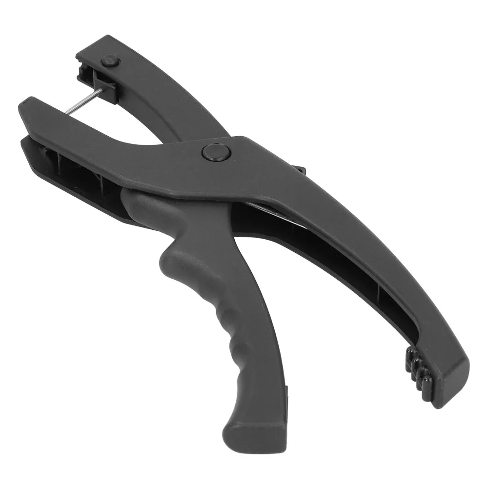 Black Ear Tag Applicator Plier Lightweight Plastic Ear Tag Puncher Textured Hand Grip Spring Assisted Structure