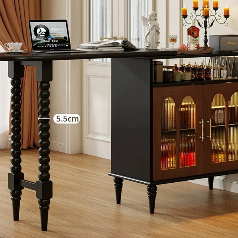 

Тумба для гостиной из массива дерева с выдвижными ящиками и полками, барная стойка, мебель для дома, шкаф для хранения HQ40