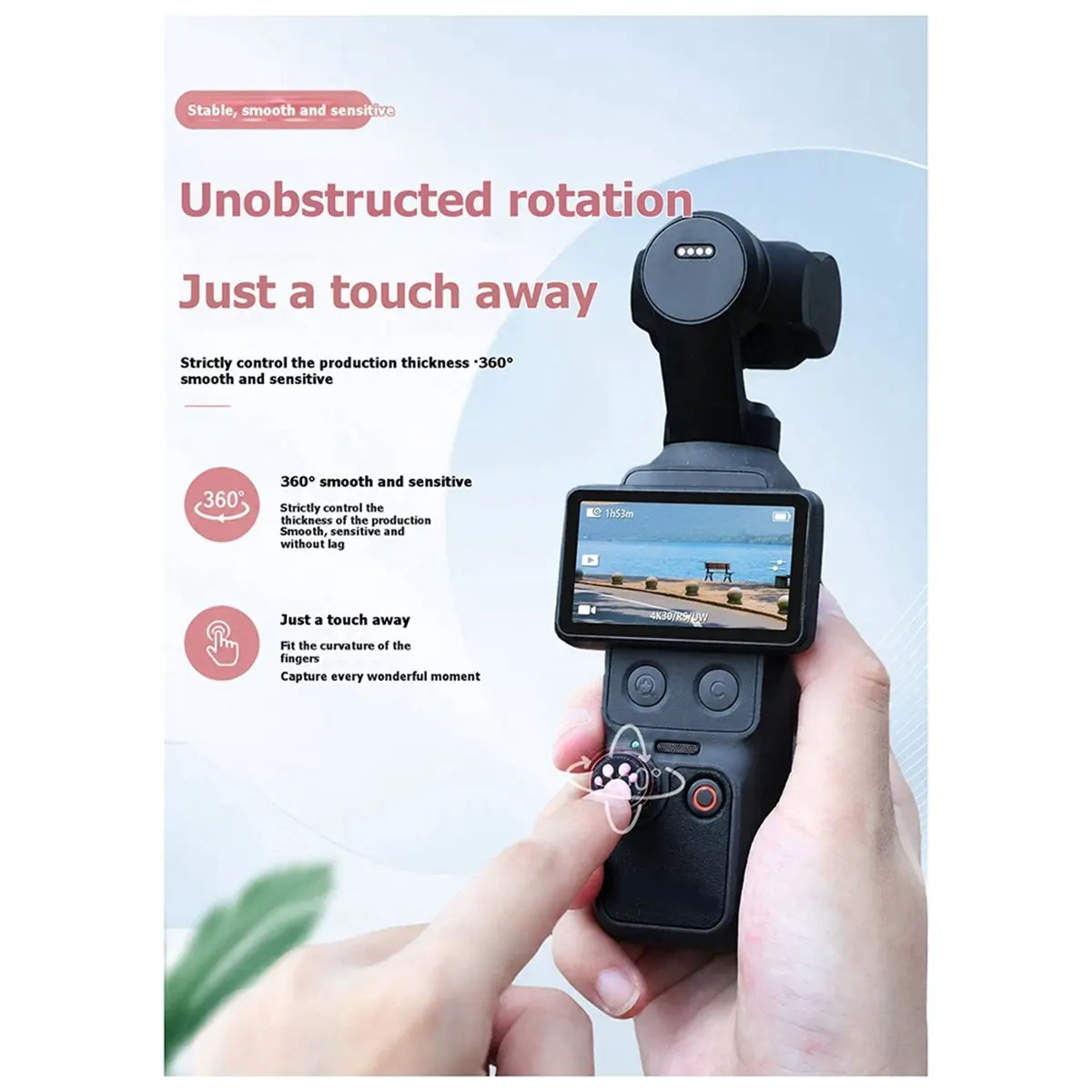 4Pcs Joystick Cap Thumb Grip Set for Pocket 4/4 Pro Soft Silicone Thumbstick Cover Protective Joystick Caps B