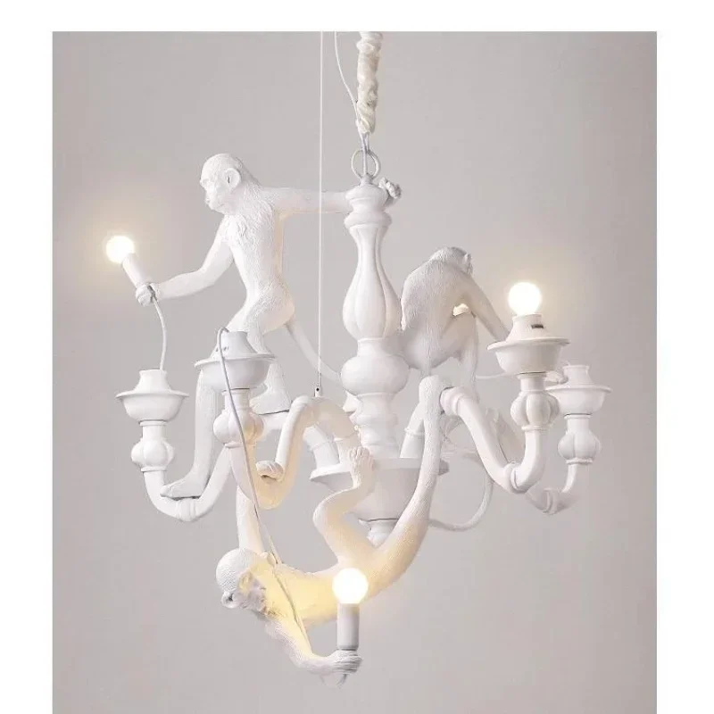 

Nordic Creative Retro Monkey Pendant Lamp Restaurant Bedroom Wall Lamp Designer Advanced Mobile Object LED Desk Lamp