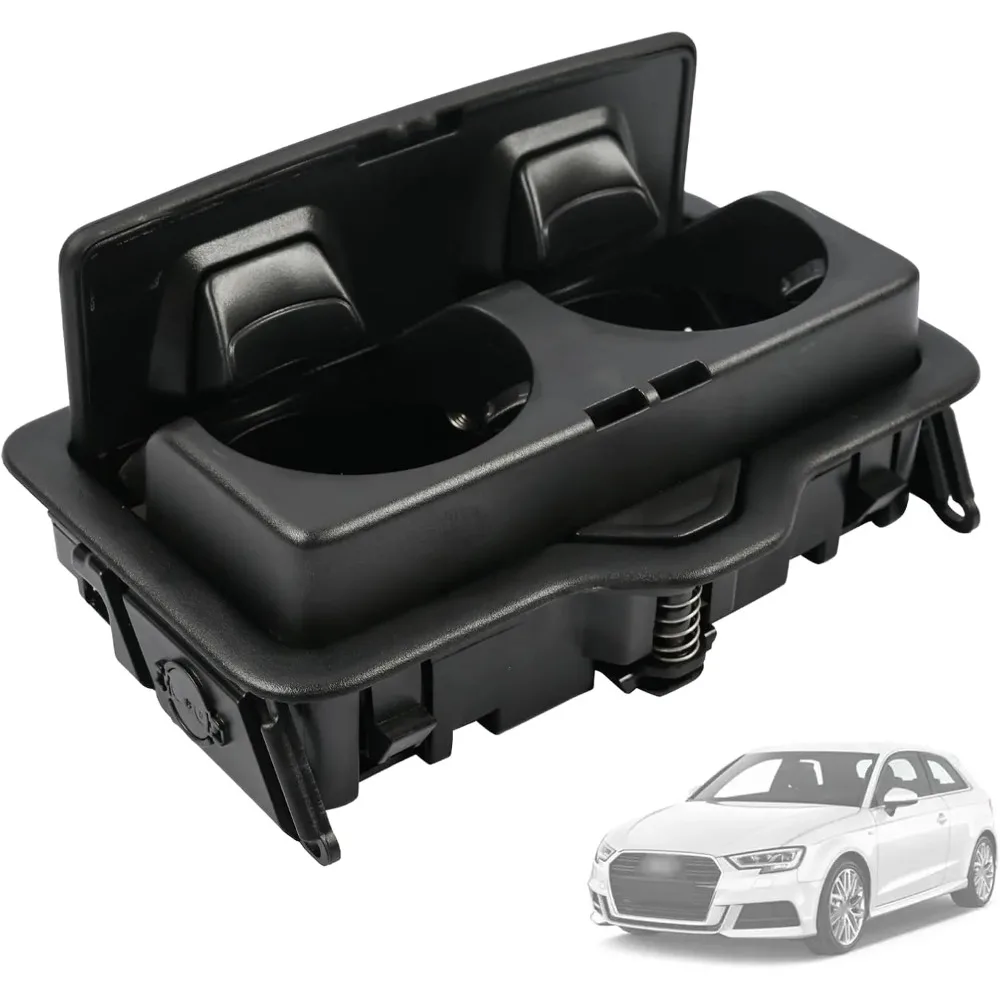 Center Console Cup Holder 4M0885995A For Audi A3 Q2 Q3 Q5 Q7 SQ7 Q8 2016-2024 Rear Armrest Drink Holder Replacement