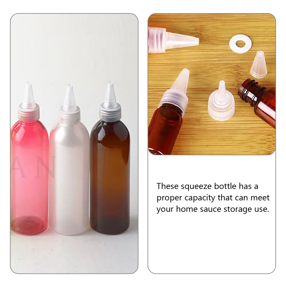 

10 Pcs Squeeze Bottle Salad Dressing Ketchup Containers Plastic Sauce Dispenser Empty Condiment Bottles Safe Sealing Easy Clean