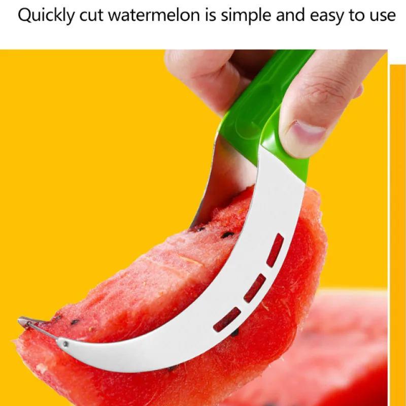 Multifunctional plastic handle watermelon dicer Stainless Steel Cutter Special watermelon slicer