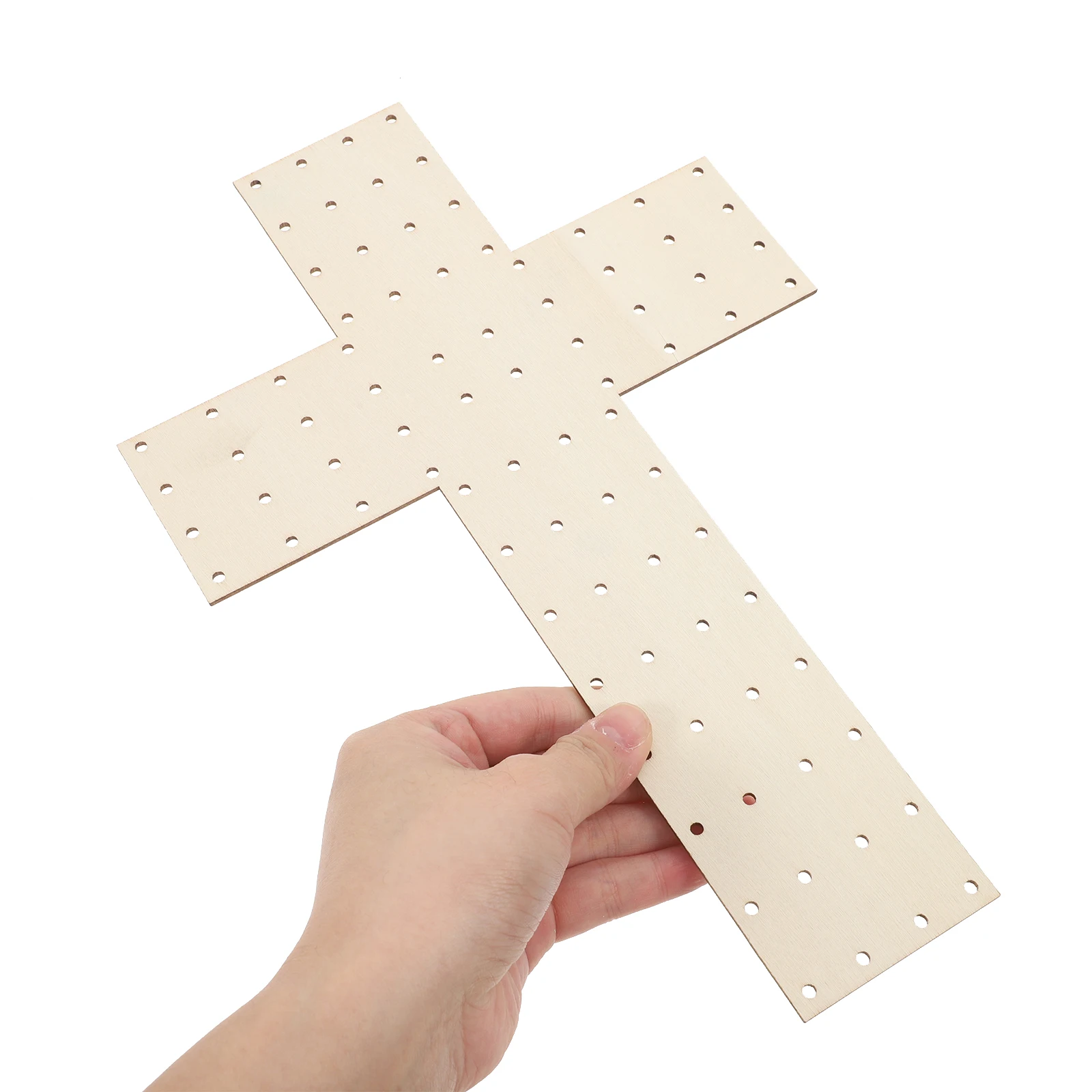 2 pcs Crucifix Wreath Frame Wooden Cross Garland Base Door Hanger Form for Easter Holiday Wedding Party DIY Decoration Crafts