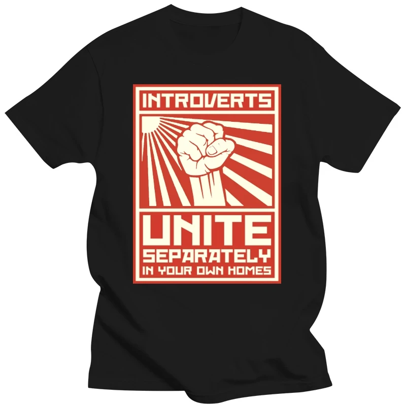 Introverts Unite Separately In Your Own Homes Tshirts Cheap Sale Customize T Shirt For Men Cotton Building 2020 Summer Top