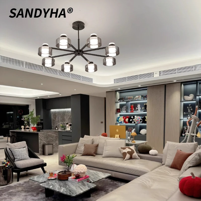 

SANDYHA Modern Nordic Chandeliers Dining Room Pendant Lights Hanging Ceiling Lamp for Living Room Bedroom Kitchen Home Decor