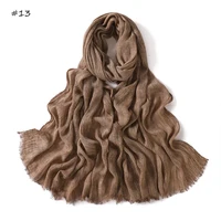 180*65cm Tie-dye Crinkle Rayon Hijabs for Women Muslim Scarf Shawls Plain Ladies Breathable Headband Femme Turban Ramanda 6